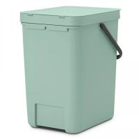 Ведро для мусора 25 л Brabantia Sort & Go зеленое - 4 фото