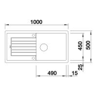 Кухонная мойка 100 см Blanco Zia XL 6 S черная - 4 фото