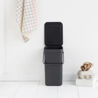 Ведро для мусора 12л Brabantia SORT&GO серый - 1 фото