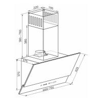 Настенная вытяжка 60 см Kaiser Avantgarde Pro AT 6410 F Glass Eco черная - 4 фото