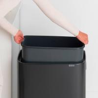 Мусорный бак 60 л Brabantia Bo Pedal Bin черный - 7 фото