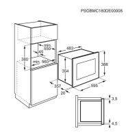 Встраиваемая микроволновая печь 59,5х38,8 см Electrolux черная - 10 фото