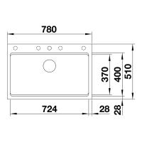 Кухонная мойка 78 см Blanco Etagon 8 черная - 5 фото