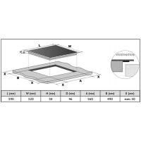 Электрическая варочная панель 59х52 см Korting HK 6351 B3 - 2 фото