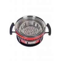 Угольный гриль 35х18 см Diamond Egg Tabletop Grill красный - 12 фото