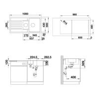 Кухонная мойка 100 см Blanco Legra 6 S черная - 3 фото