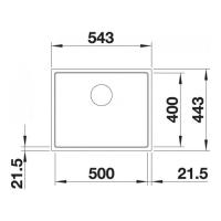 Кухонная мойка 54,3 см Blanco Subline 500-IF SteelFrame антрацит - 4 фото