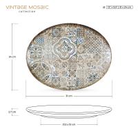 Сервировочное блюдо 31x24 см Wilmax Vintage Mosaic бежевое - 2 фото