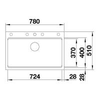 Кухонная мойка 78 см Blanco Etagon 8 кофе - 4 фото