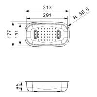 Коландер R3016/6.5 31х17,7 см Reginox - 2 фото