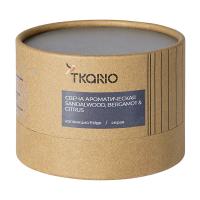 Свеча ароматическая Sandalwood, Bergamot & Citrus 8 см Tkano Edge серая - 4 фото