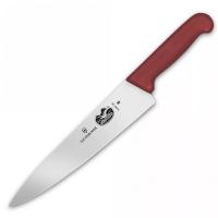 Кухонный нож разделочный 25 см Victorinox Fibrox красный - 2 фото