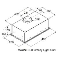 Встраиваемая вытяжка 49,5 см Maunfeld Crosby Light 5028 белая - 2 фото