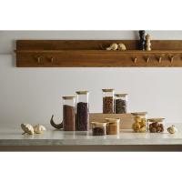 Банка для хранения 2,2 л Smart Solutions Glass Bamboo прозрачная - 7 фото