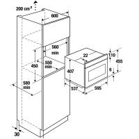 Электрический духовой шкаф с микроволнами Stainless Steel 40,7х45,5 см 43 л Kuppersbusch K.5 CBM 6550.0 W1 белый - 4 фото