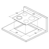 Электрическая варочная панель 59х52 см Kuppersberg Hi-Tech ECS 603 GR графит - 4 фото
