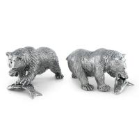 Солонка и перечница Fishing Bear 10,2х6,4 см Vagabond House Woodland Creatures - 3 фото