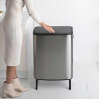 Мусорный бак 60 л Brabantia Bo Touch Bin Hi стальной - 9 фото