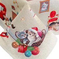 Скатерть 140х140 см Mix&Match бежевая - 2 фото