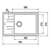 Кухонная мойка 78 см Teka Maestro Stone 60 S-TG 1B 1D карбон - 3 фото