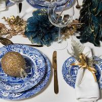 Столовый набор Spode Blue Italian 16 пр синий - 6 фото