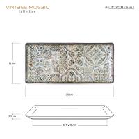 Сервировочное блюдо 33х15 см Wilmax Vintage Mosaic бежевое - 2 фото