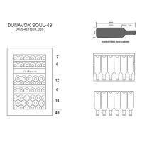 Встраиваемый винный шкаф на 49 бутылок Dunavox Soul DAVS-49.116DSS стальной - 4 фото