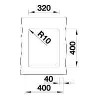 Кухонная мойка 35 см Blanco Subline 320-U черная - 2 фото