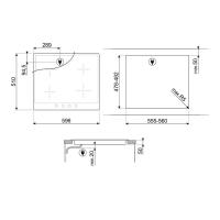 Индукционная варочная панель 60 см Smeg Cortina SI764AOM антрацит - 1 фото