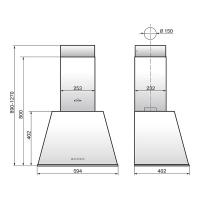 Вытяжка 60х40 см Elikor Гамма 60П-650-Э3Д кремовая - 2 фото