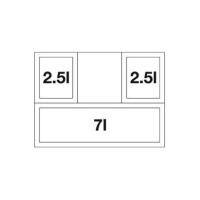 Ящик для мусорной системы 2,5+2,5+7 л Blanco Select II Orga черный - 3 фото