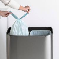 Мусорный бак 2x30 л Brabantia Bo Touch Bin Hi стальной - 8 фото