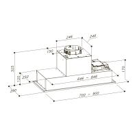 Встраиваемая вытяжка 90 см Sirius SL 903-P 90 стальная - 3 фото