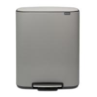 Мусорный бак 60 л Brabantia Bo Pedal Bin серый - 1 фото