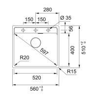 Кухонная мойка 56 см Franke Maris MRG 610-52 TL белый - 2 фото