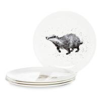 Набор закусочных тарелок Royal Worcester Забавная фауна белый 4 пр - 2 фото