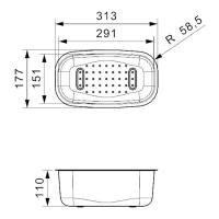 Коландер R3016/11 31,3х17,7 см Reginox - 3 фото