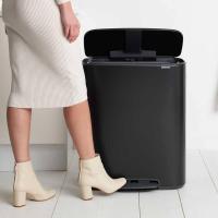 Мусорный бак 2x30 л Brabantia Bo Touch Bin черный - 6 фото