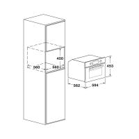 Духовой шкаф c СВЧ 45 см Fulgor Milano Urbantech FUGMO 4505 MTM BK матовый черный - 2 фото