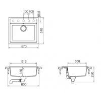 Кухонная мойка 57 см Schock Cristadur Vero 60F аворио - 2 фото