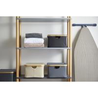 Корзина для белья 40х33 см 20 л Smart Solutions Neat Low бежевая - 2 фото