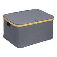 Корзина для белья 40х33 см 20 л Smart Solutions Neat Low серая - 8 фото