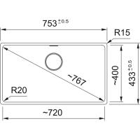 Кухонная мойка 75,3 см Franke Maris MRG 210/110-72 оникс - 2 фото