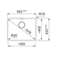 Кухонная мойка 55,3 см Franke Maris MRG 210/110-52 оникс - 2 фото