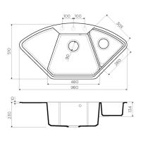 Кухонная мойка 98 см Omoikiri Solidity Yonaka 98-C-DC темный шоколад - 2 фото