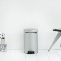 Ведро для мусора с педалью 12л Brabantia NewIcon металлик - 4 фото