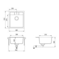 Кухонная мойка 46 см Teka Easy Estela 45 S-TQ 1B черный металлик - 2 фото