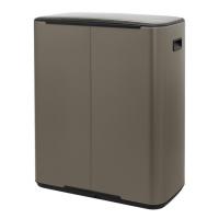 Мусорный бак с педалью 30+30 л Brabantia Bo Pedal Bin платиновый - 5 фото