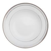 Тарелка суповая 22,6 см Noritake Rochester Platinum белая - 1 фото