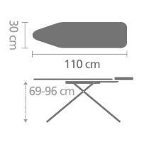 Гладильная доска 110х30 см Brabantia зеленая - 6 фото